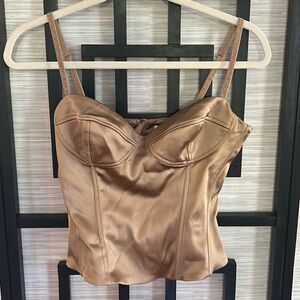 Wilfred cocoa bronze stretch bustier top 6